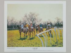 Collection of open edition horse racing prints.