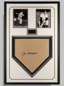 Joe Dimaggio signed home plate display&nbsp;