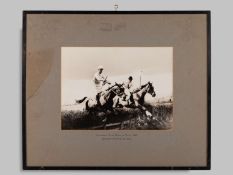 Three period b&w; photographs of point-to-point racing in north-east England in the late 1930s.