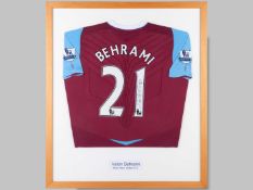 Valon Behrami autographed replica West Ham United shirt, No.21