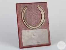 Shoe worn by the racehorse Ta Rib.