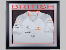 Lewis Hamilton a signed McLaren Mercedes polo shirt