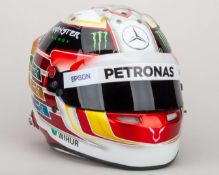 Lewis Hamilton 2017 Mercedes Signed Replica Helmet