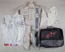 Felipe Nasr 2014 Williams Used Race Suit, Nomex Top & Balaclava