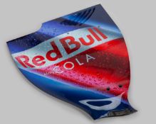 Sebastian Vettel 2009 Red Bull Racing RB5 Race Used Rear Wing End Plate –Red Bull Cola Livery