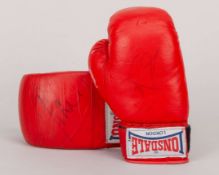Boxing gloves signed by the British Champions Joe Calzaghe and ‘Prince’ Naseem Hamed