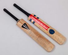 Two modern autographed cricket bats 1975 and 1991