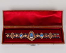 Jock McAvoy 9ct gold, enamel and yellow-metal National Sporting Club belt 1932-35