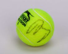 Andy Murray autographed yellow Slazenger Wimbledon 3 tennis ball
