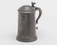 A pewter lidded tennis trophy tankard, March 1870