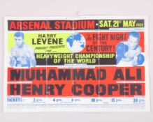 A Muhammad Ali v. Henry Cooper advertising poster, 1966