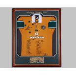 A replica Australia 2003 rugby union autographed shirt