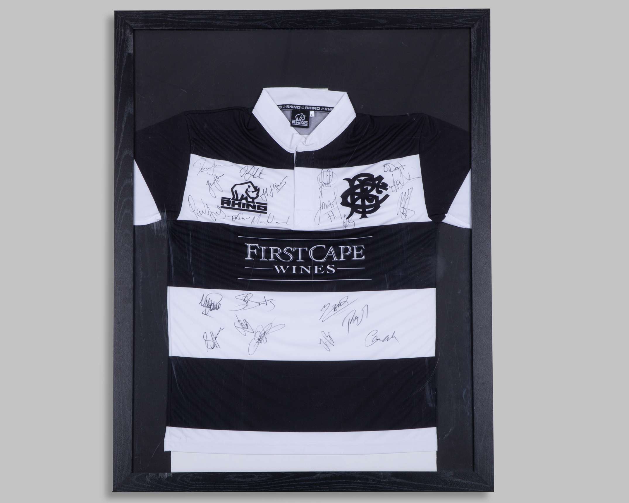 An autographed Barbarian replica shirt