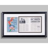 Cassius Clay autographed 1960 United States Olympic Book display