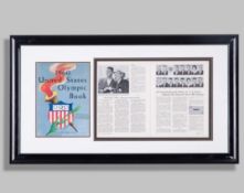 Cassius Clay autographed 1960 United States Olympic Book display