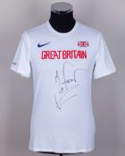 A Mo Farah autographed Great Britain t-shirt