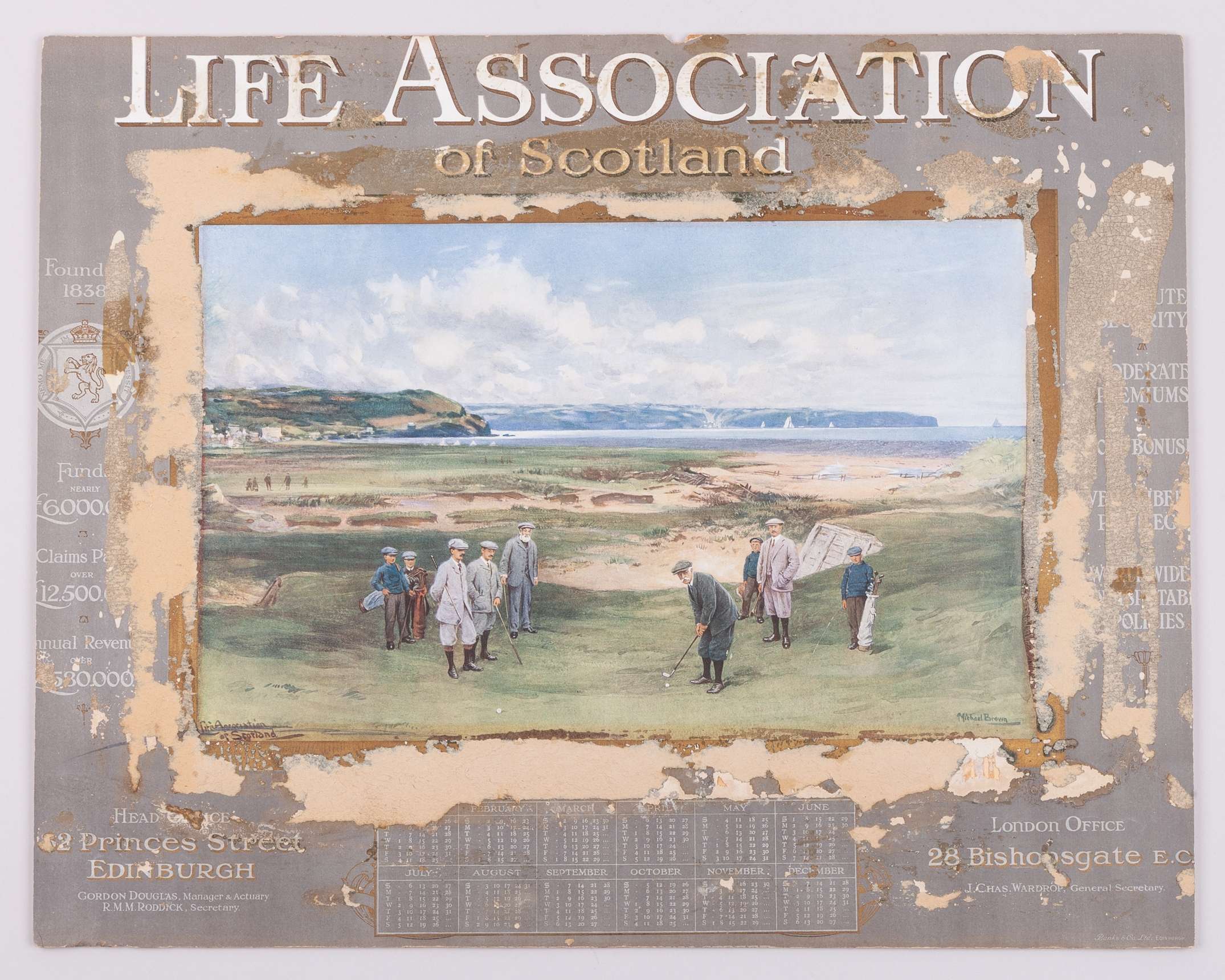 After Michael J Brown original 1913 Life Association of Scotland Calendar