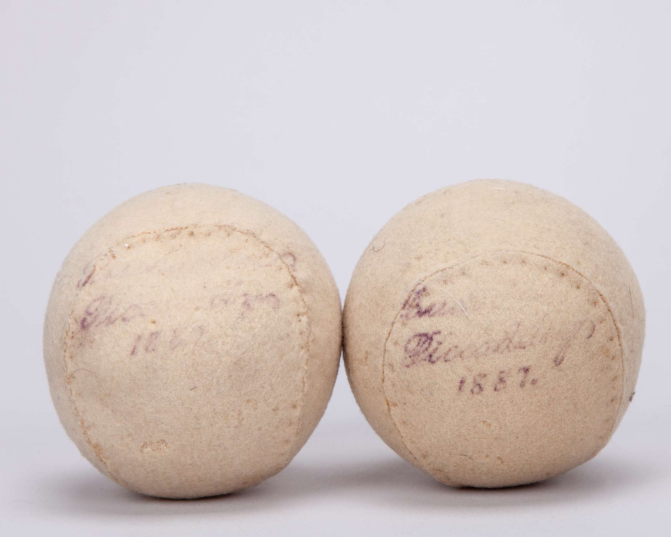 Two Buchanans Piccadillys tennis balls, 1887