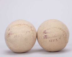 Two Buchanans Piccadillys tennis balls, 1887
