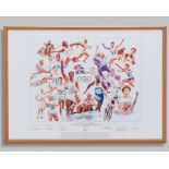 British Olympic Legends by Gary Keane autographed limited edition print