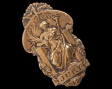 The 1900 Olympic Games, Paris: a rare gilt Olympic juror's identification badge