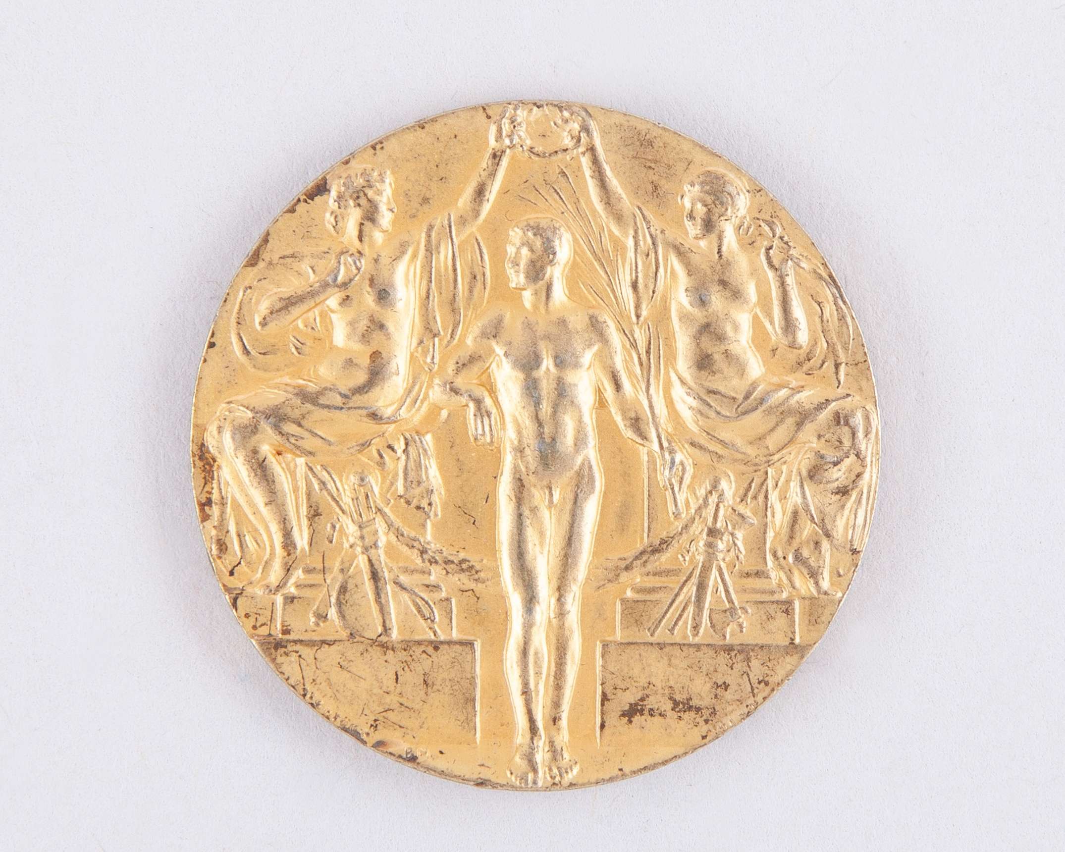 Joseph Dines a rare 1912 Olympic Football gold medal - Image 4 of 4