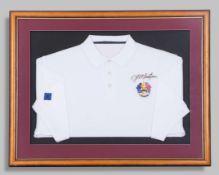 Colin Montgomerie autographed white Ryder Cup 1997 Valderrama Polo shirt