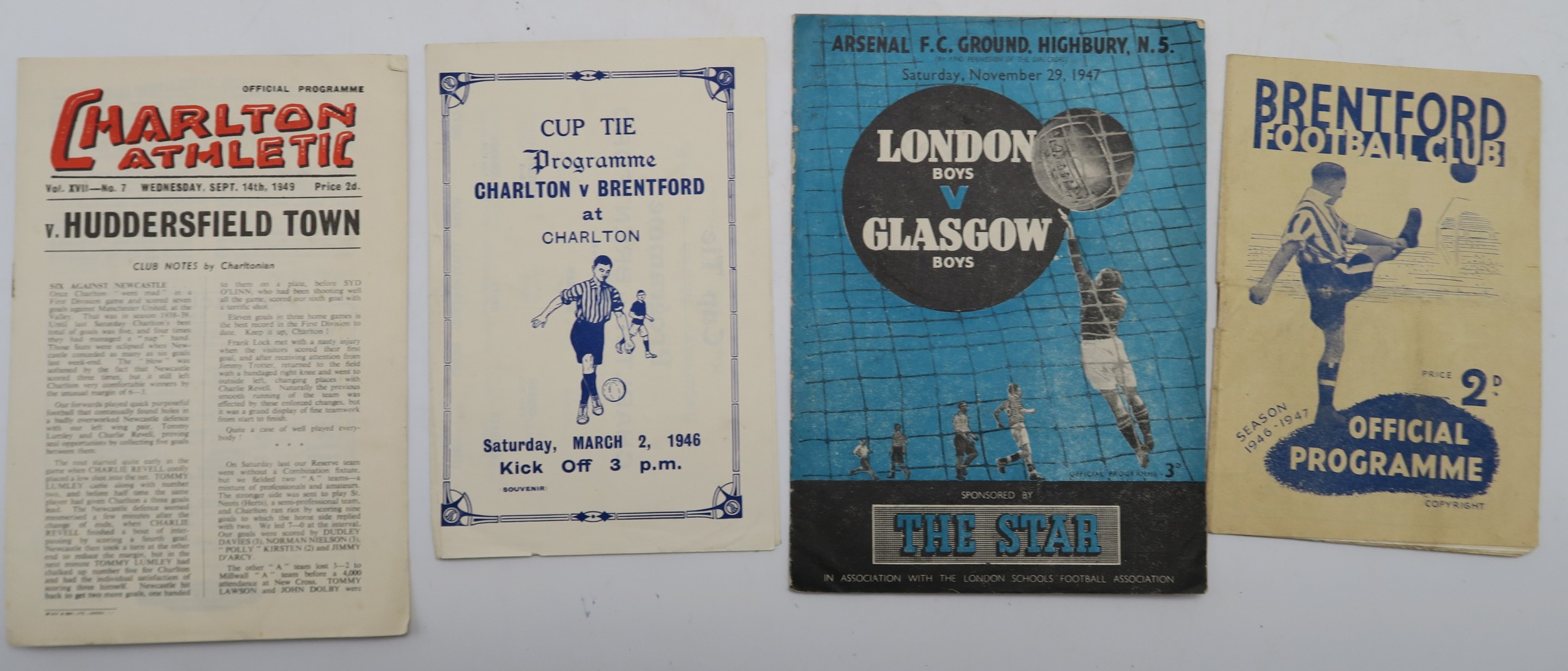 Programme De Match Charlton Athletic Vs Portsmouth - Saison 1946/1947 - Excellent état