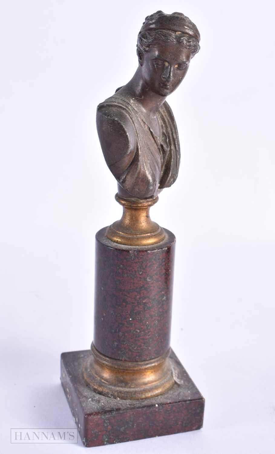 TWO 19TH CENTURY GRAND TOUR BRONZES. Largest 17 cm high. (2) - Image 8 of 11