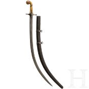 Shamshir mit feiner Klinge aus Wootzdamast, osmanisch/persisch, um 1800
