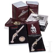 Konvolut aus 19 Katalogen der Waffenauktionen der Galerie Fischer, Luzern, 1974-2013