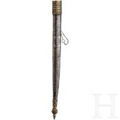 Silberscheide für einen kleinen Yatagan, Griechenland, wohl Kreta, um 1800