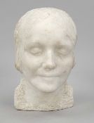 Marmorbüste der Totenmaske der 'Unbe