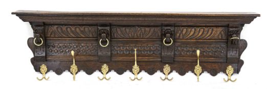 Wandgarderobe um 1880, Eiche, Schupp