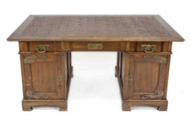 Jugendstil-Schreibtisch um 1900, Nus