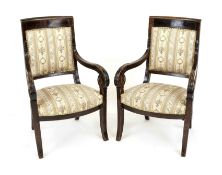 Paar Biedermeier-Armlehnstühle, Anf.