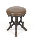 Klavierhocker um 1900, Holz organisc