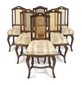 Satz von sechs Barock-Stühlen, 18. J
