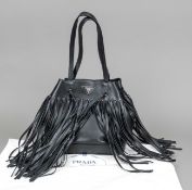 Prada, Soft Calfskin Fringe Bucket B