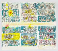 ROBERTO SEBASTIAN ANTONIO MATTA DON QUI? 1st PROOF SIGNED LITHOGRAPH IN COLOURS ON JAPON, 68 X 60CM.