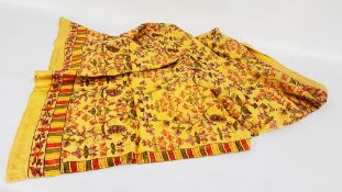 EMBROIDERY WOOL SHAWL, 222 X 90.