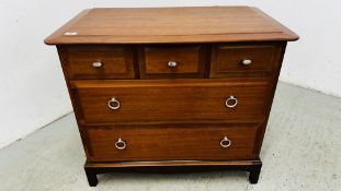 A STAG 3 OVER 2 DRAWER CHEST 83CM X 47CM X 72CM.
