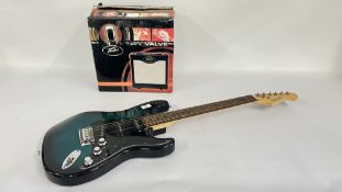 BENSON ELECTRIC LEAD GUITAR COMPLETE WITH PEAVEY NANO VALVE PRACTICE AMP - SOLD AS SEEN.