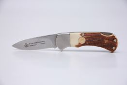 A PUMA ANTLER HANDLED 4 STAR MINI POCKET KNIFE 103/RC - (NO POSTAGE OR PACKING AVAILABLE)