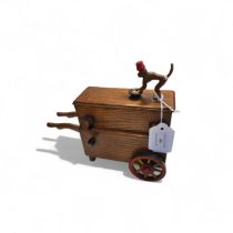 A Monkey Street Organ musical jewellery box - circ