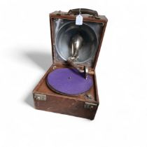 A Decca 'Trench' portable gramophone - used in the