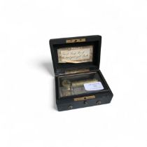 A late Victorian small 2 tune cylinder music box