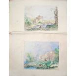 [PRINTS] A collection of hand-coloured etchings of Roman views (Q).