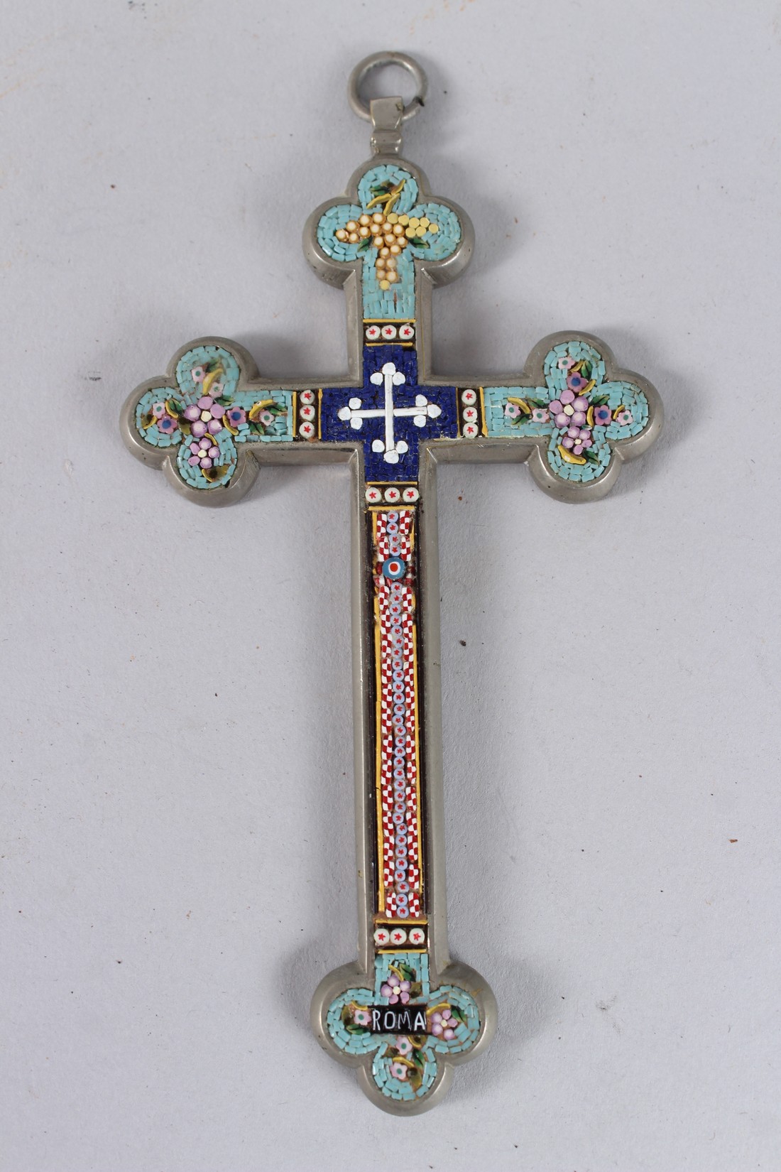 A MICROMOSAIC CROSS. 5.5ins long.