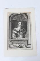 GEORGE VERTUE (1684-1756) AFTER SIR ANTHONY VAN DYCK (1732) Portrait of King Charles I unframed